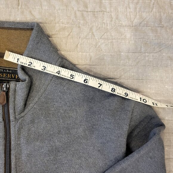 Jos. A. Bank Textured Mock Neck Full Zip, Extra Large XL, Grey - Picture 5 of 10